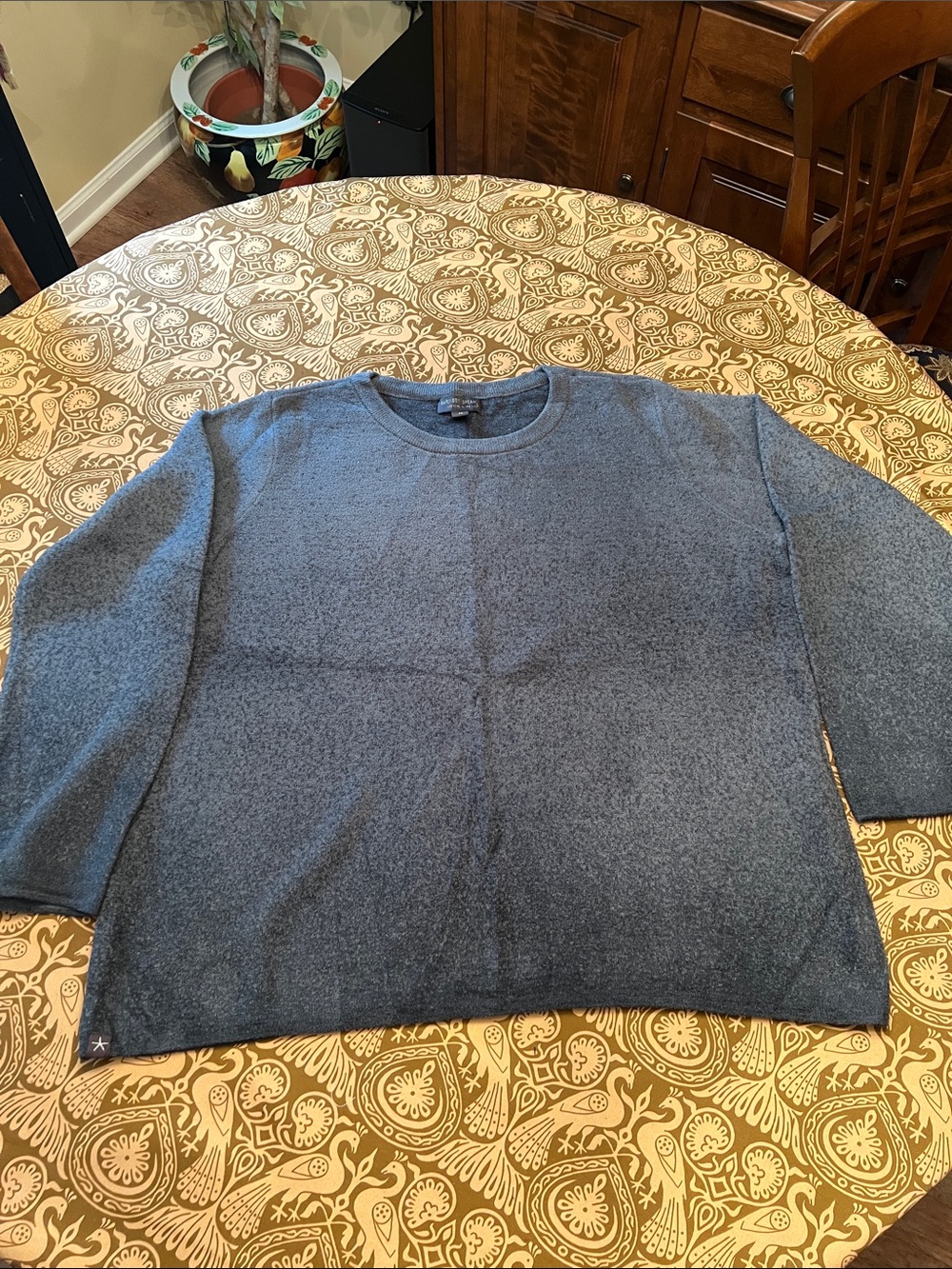 Barefoot Dreams Women's Crewneck Sweater in Ombré Blue to Navy